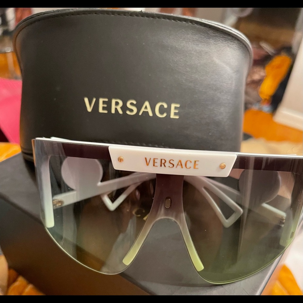 Versace shield sunglasses